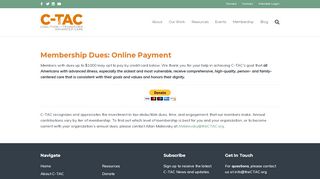 
                            2. Membership Dues (Online Payment Portal) – C-TAC