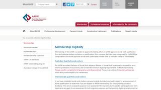 
                            8. Membership Eligibility - AASW - Australian Association of ...