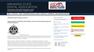 
                            7. Membership & Endorsements - Arkansas State Dental Association