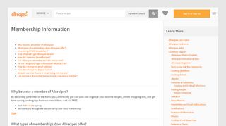 
                            3. Membership Information | Allrecipes