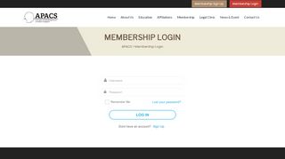 
                            1. Membership Login – APACS