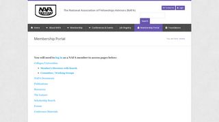 
                            9. Membership Portal | The National Association of Fellowships Advisors ...