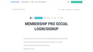 
                            6. Membership pro social login/signup - WPMU Dev