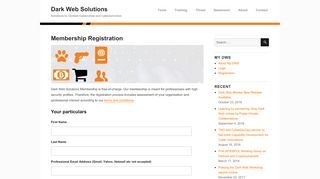 
                            5. Membership Registration – Dark Web Solutions - dws.pm