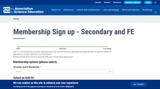 
                            7. Membership Sign up - Secondary and FE | ASE