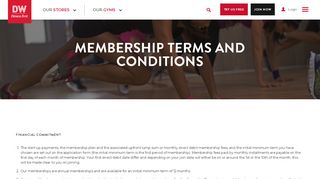 
                            6. Membership Terms and Conditions | DW Fitness …