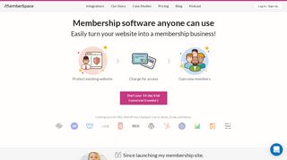 
                            5. MemberSpace - Membership software anyone can use