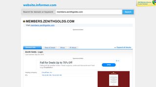 
                            4. members.zenithgolds.com at WI. Zenith Golds - Login