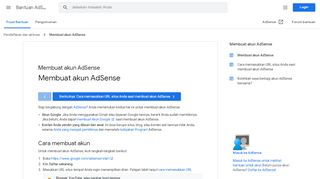 
                            3. Membuat akun AdSense - Bantuan AdSense