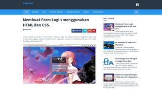 
                            11. Membuat Form Login menggunakan HTML dan CSS. - Code User