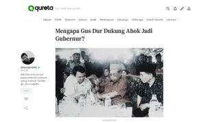 
                            7. Mengapa Gus Dur Dukung Ahok Jadi Gubernur?