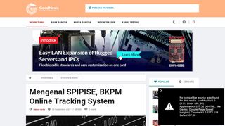 
                            7. Mengenal SPIPISE, BKPM Online Tracking System | Good News ...