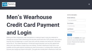 
                            6. Men’s Wearhouse Credit Card Payment and Login