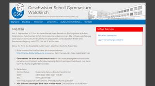 
                            6. Mensa - Geschwister Scholl Gymnasium Waldkirch