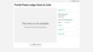 
                            9. Menus for Portal Peak Lodge Store & Cafe - Portal - SinglePlatform