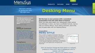 
                            8. MenuSys - Desking Menu