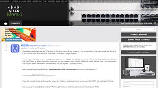 
                            7. MERAKI Client VPN - PITA : meraki - Reddit