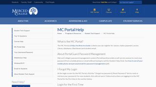 
                            1. Merced College - MC Portal Help