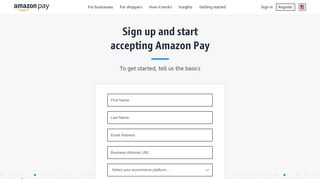 
                            3. Merchant Sign Up | Amazon Pay