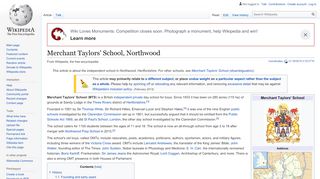 
                            3. Merchant Taylors' School, Northwood - Wikipedia