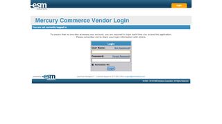 
                            7. Mercury Commerce Vendor Login | esm solutions