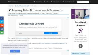 
                            2. Mercury default password list. - Router-Reset.com