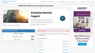 
                            3. MERCURY Default Router Login and Password - …