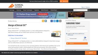 
                            6. Merge eClinical OS™ - Clinical Leader - Clinical Trials ...