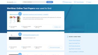 
                            7. Merittrac Online Test Papers at top.accessify.com