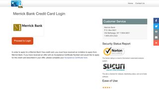 
                            9. Merrick Bank Credit Card - Login