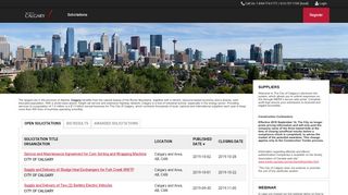 
                            10. MERX - City of Calgary - List of Open Solicitations