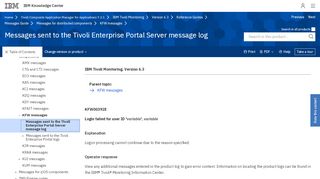 
                            9. Messages sent to the Tivoli Enterprise Portal Server message ...