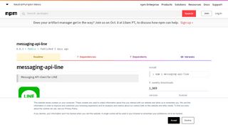 
                            8. messaging-api-line - npm
