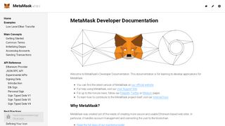 
                            8. MetaMask Developer Documentation - …