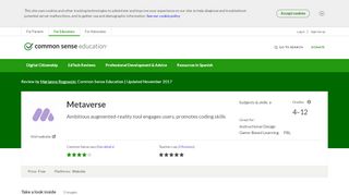 
                            5. Metaverse Review for Teachers | Common Sense Education