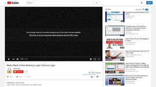 
                            8. Metro Bank Online Banking Login | Secure Login - YouTube