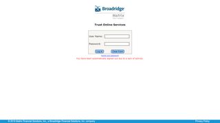 
                            7. MG Trust Online Services Login - tos.broadridge.com