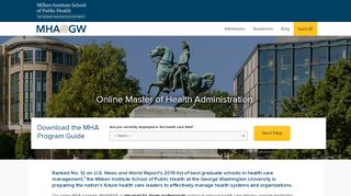 
                            2. MHA@GW: Online Master of Health Administration