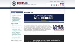 
                            9. MHS GENESIS | Health.mil