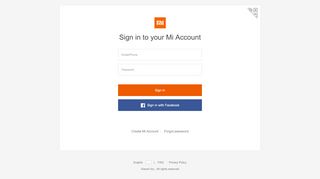 
                            1. Mi Account - Sign in - Xiaomi