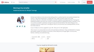 
                            2. Michael & Arielle | Awakened Business & Lifestyle Trainings | Udemy