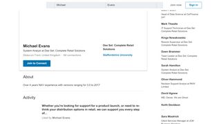 
                            8. Michael Evans - System Analyst - Dee Set: Complete Retail Solutions ...