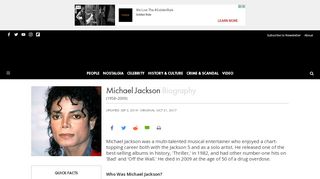
                            9. Michael Jackson - Music, Family & Death - Biography