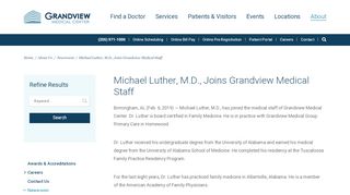 
                            4. Michael Luther, M.D., Joins Grandview Medical Staff | Newsroom