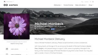 
                            9. Michael Monbeck Obituary (1974 - 2016) | Grants Pass, Oregon