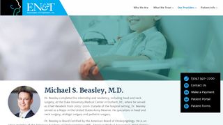 
                            7. Michael S. Beasley, M.D. - EN&T Associates of Charleston