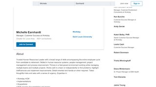 
                            5. Michelle Earnhardt - Manager, Customer Success - Workday | LinkedIn