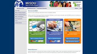 
                            3. Michigan State Disbursement Unit (MiSDU) > Home Page