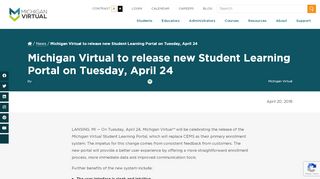 
                            6. Michigan Virtual to release new Student Learning Portal on Tuesday ...