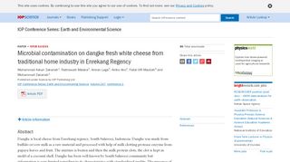 
                            4. Microbial contamination on dangke fresh white cheese from ...